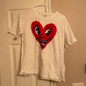 Kieth Harring white oversized shirt SIZE XS